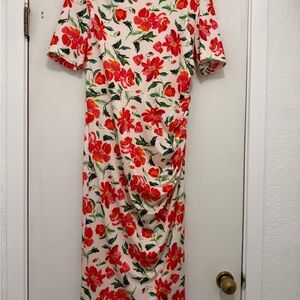 Alexia Admor Red Floral Midi Dress